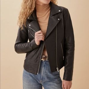 Reformation veda leather jacket- like new sz S